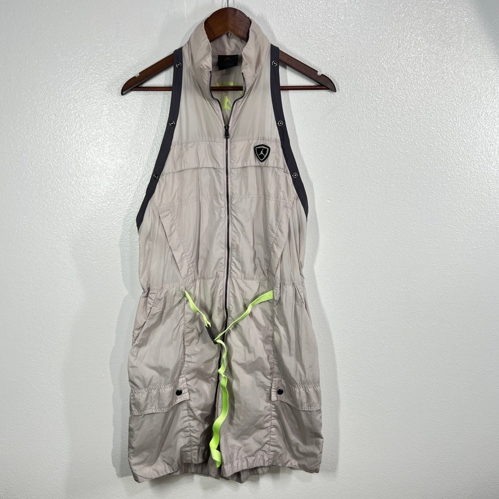 Nike Air Jordan Women's Flight Suit Romper M Platinum Violet Ghost Green Utility